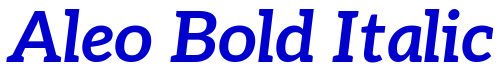 Aleo Bold Italic 字体